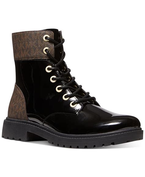 michael kors alistair bootie|Alistair Patent Combat Boot .